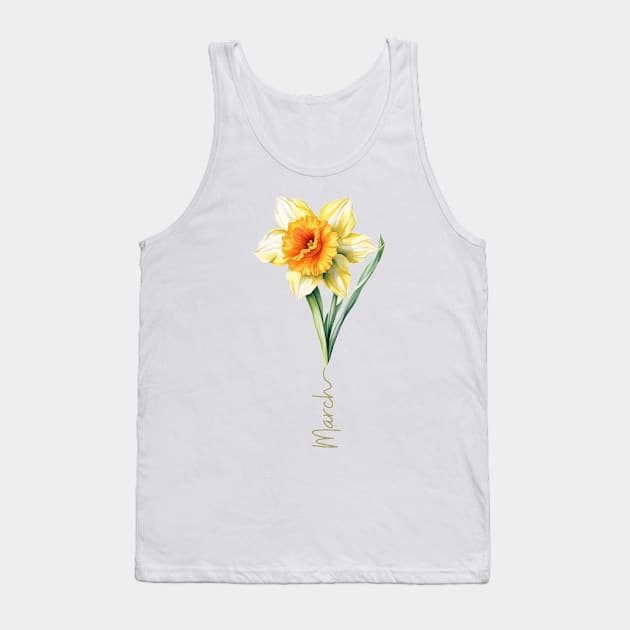 Daffodil - Birth Month Flower for March Tank Top by Mistywisp